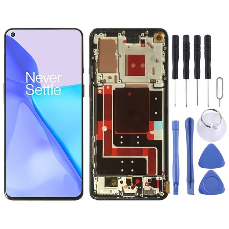 Pour OnePlus 9 LE2113 LE2111 LE2110 numériseur assemblage complet avec cadre écran LCD d'origine