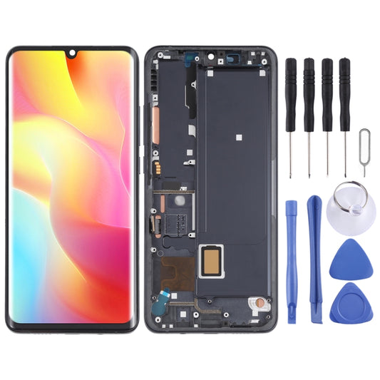 Écran LCD matériel AMOLED et numériseur assemblage complet avec cadre pour Xiaomi Mi Note 10 Lite M2002F4LG