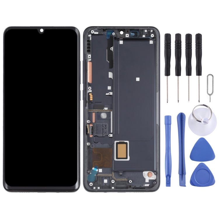 Écran LCD matériel AMOLED et numériseur assemblage complet avec cadre pour Xiaomi Mi Note 10 Lite M2002F4LG