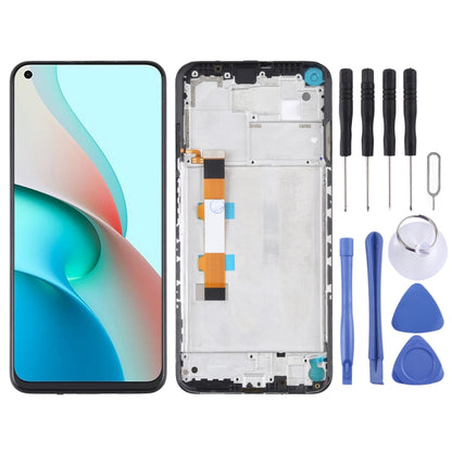 Écran LCD d'origine et numériseur assemblage complet avec cadre pour Xiaomi Redmi Note 9 5G / Redmi Note 9T 5G M2007J22C