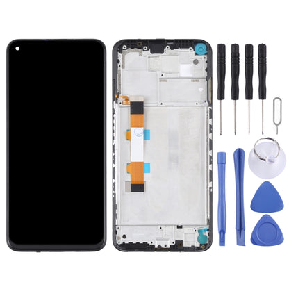 Écran LCD d'origine et numériseur assemblage complet avec cadre pour Xiaomi Redmi Note 9 5G / Redmi Note 9T 5G M2007J22C