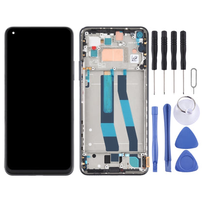 Écran LCD d'origine et numériseur assemblage complet avec cadre pour Xiaomi Mi 11 Lite 4G/11 Lite 5G NE M2101K9AG M2101K9AI