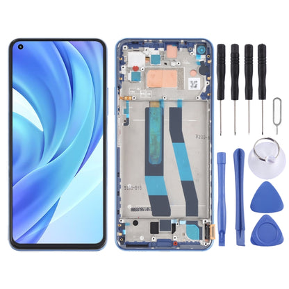 Écran LCD d'origine et numériseur assemblage complet avec cadre pour Xiaomi Mi 11 Lite 4G/11 Lite 5G NE M2101K9AG M2101K9AI