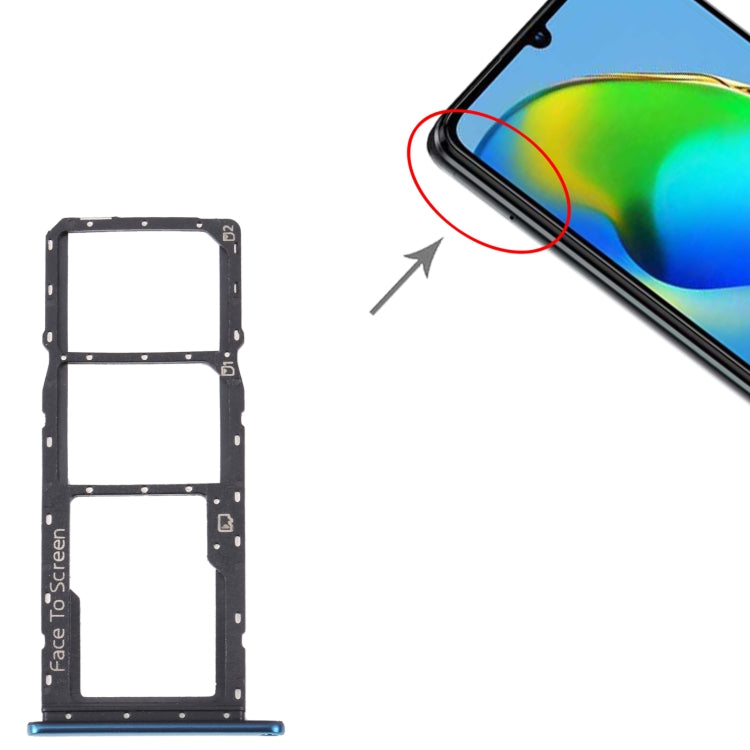 Pour ZTE Blade V40 Vita Plateau de carte SIM + Plateau de carte SIM + Plateau de carte Micro SD