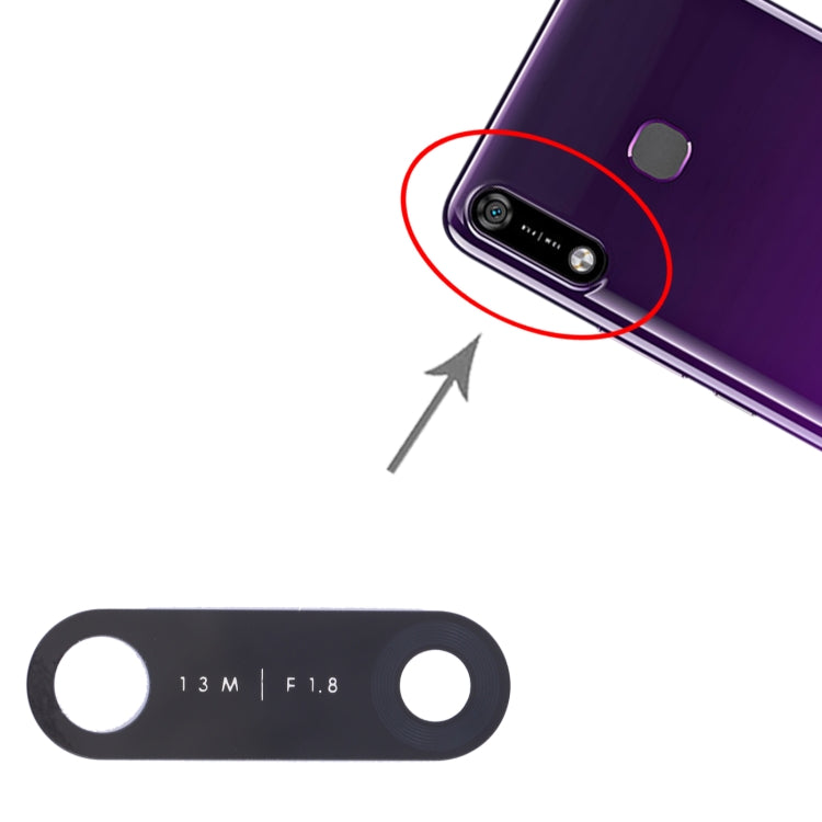 Objectif de caméra arrière pour Infinix Hot 7 X624B, X624, X652A, 10 pièces