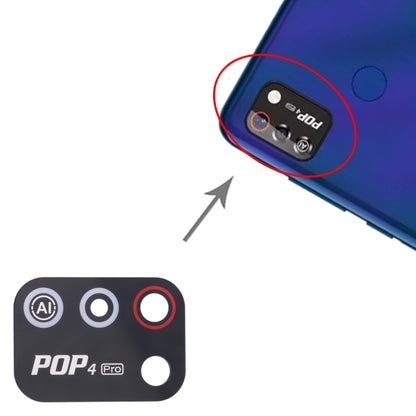 Objectif de caméra arrière pour Tecno Pop 4 Pro, 10 pièces, For Tecno Pop 4 Pro