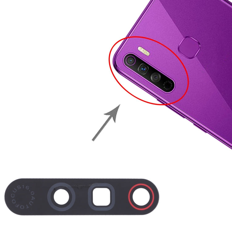 Objectif de caméra arrière pour Infinix S5 Lite X652B, X652C, 10 pièces