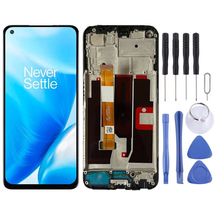 Pour OnePlus Nord N200 5G DE2118 numériseur assemblage complet avec cadre écran LCD OEM