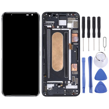 Écran LCD matériel OLED et numériseur assemblage complet avec cadre pour téléphone Asus ROG 3 ZS661KS I003DD
