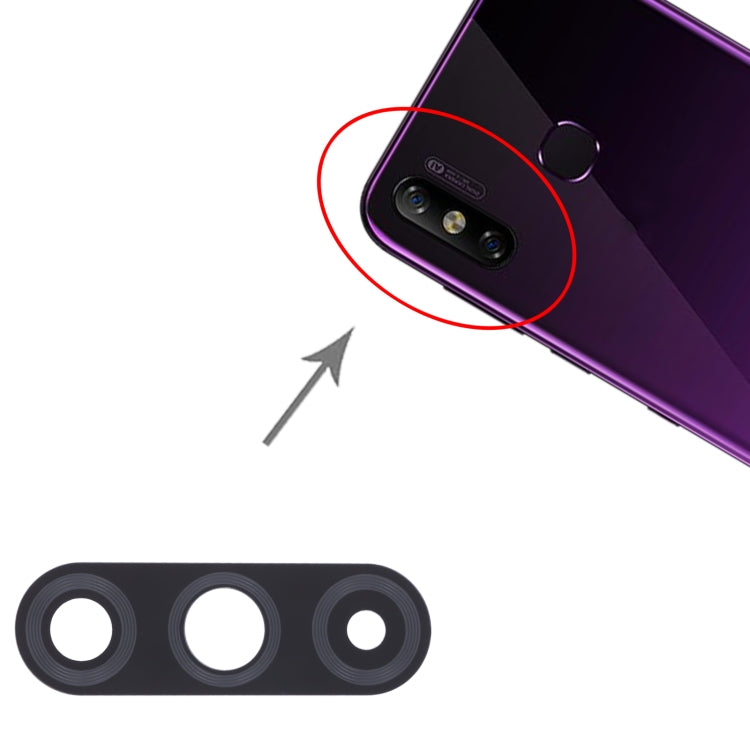 Objectif de caméra arrière pour Tecno Spark Go 2019 KC1, 10 pièces