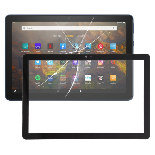 Lentille extérieure en verre de l'écran avant pour Amazon Fire HD 10 (2021) T76N2B T76N2P