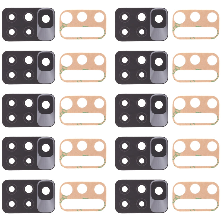 Objectif de caméra arrière 10 pièces, pour Xiaomi Redmi Note 11 4G / Redmi 10 2022 / Redmi 10 Prime 2022 / Redmi 10 Prime / Redmi 10 21061119AG 21061119BI