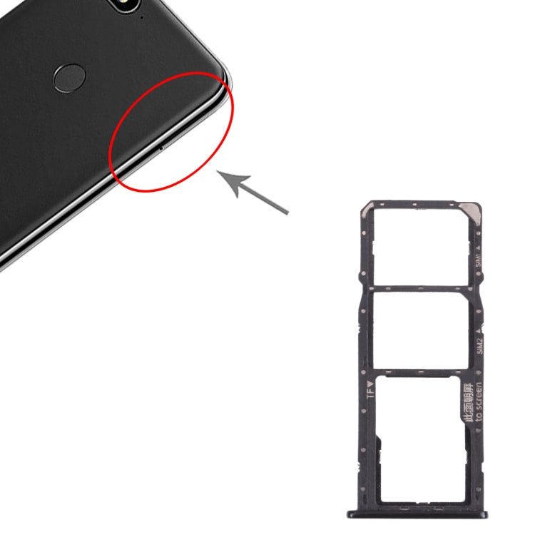 Tiroir Carte SIM + Tiroir Carte SIM + Tiroir Carte Micro SD pour Huawei Y7 (2018)