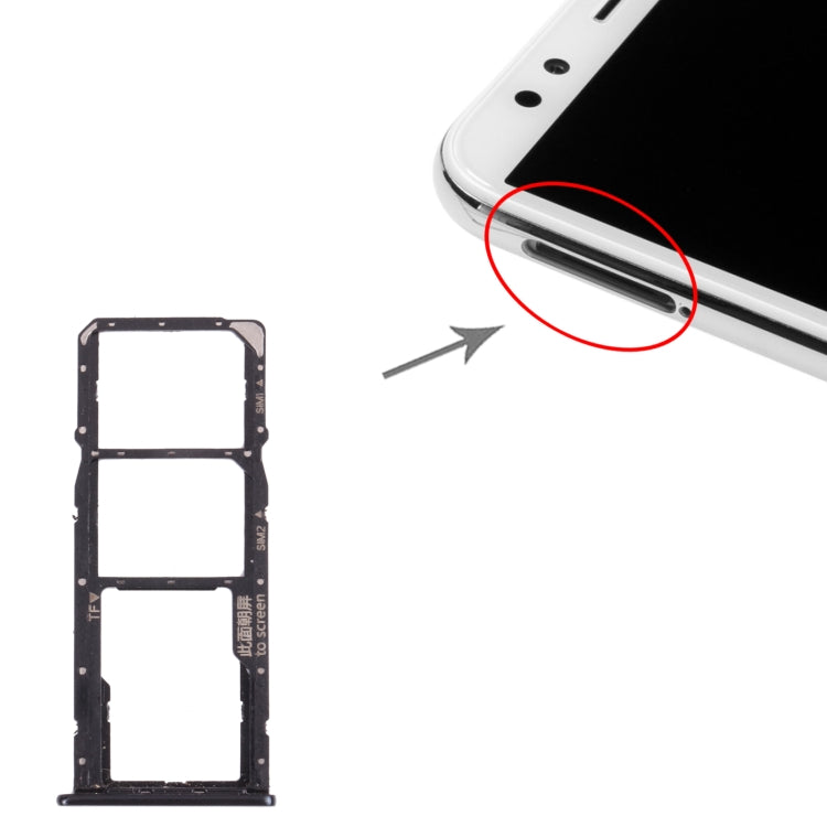 Tiroir Carte SIM + Tiroir Carte SIM + Tiroir Carte Micro SD pour Huawei Nova 2 Lite / Y7 Prime (2018)