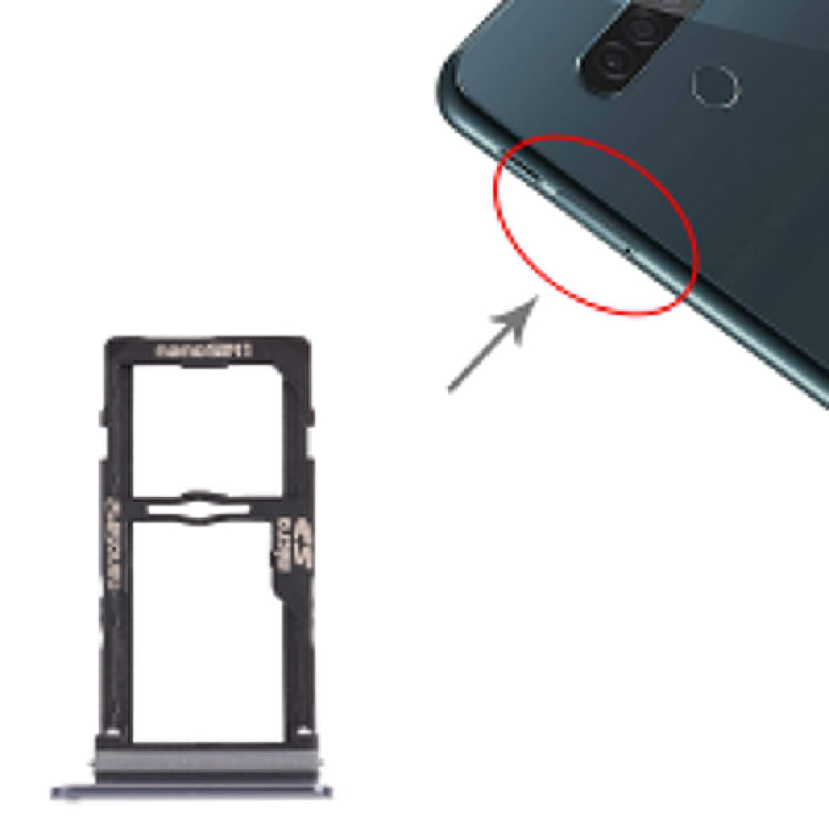 Plateau pour carte Nano SIM + plateau pour carte Nano SIM / plateau pour carte Micro SD pour LG G8S ThinQ LMG810, LM-G810, LMG810EAW
