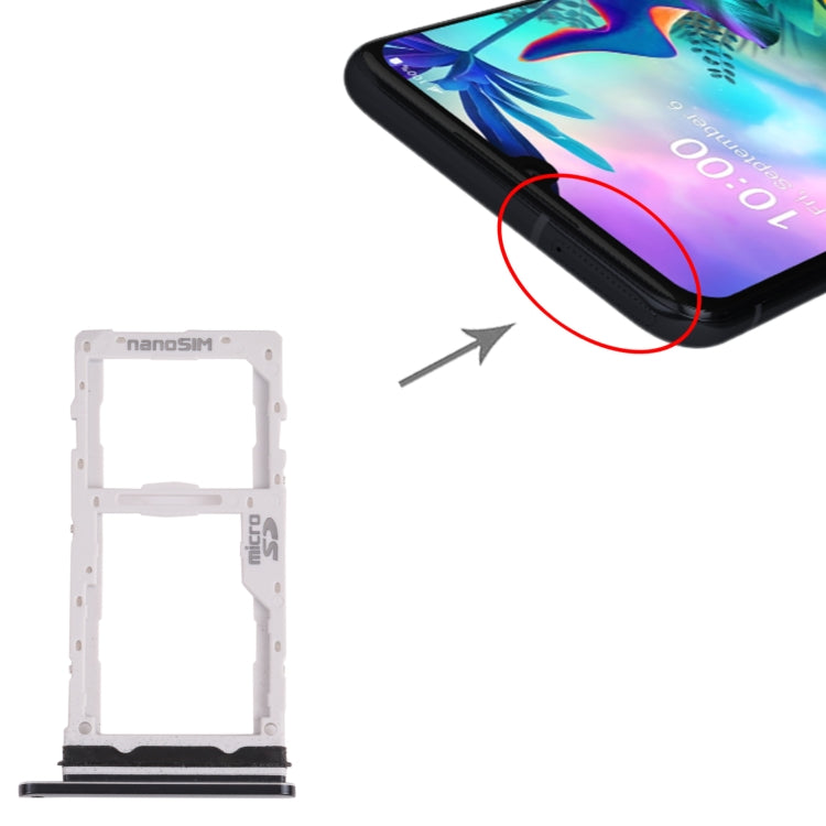 Plateau pour carte Nano SIM + plateau pour carte Micro SD pour LG G8X ThinQ / V50S ThinQ 5G LM-V510N, LMG850EMW, LM-G850