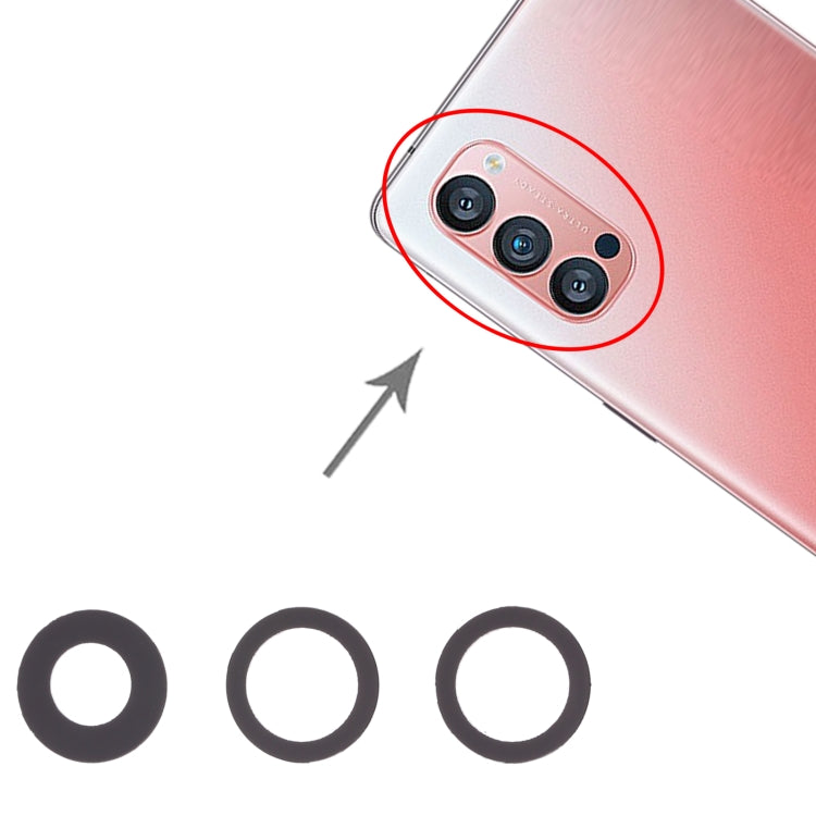 Objectif de caméra arrière pour OPPO Reno4 Pro 5G, 10 pièces