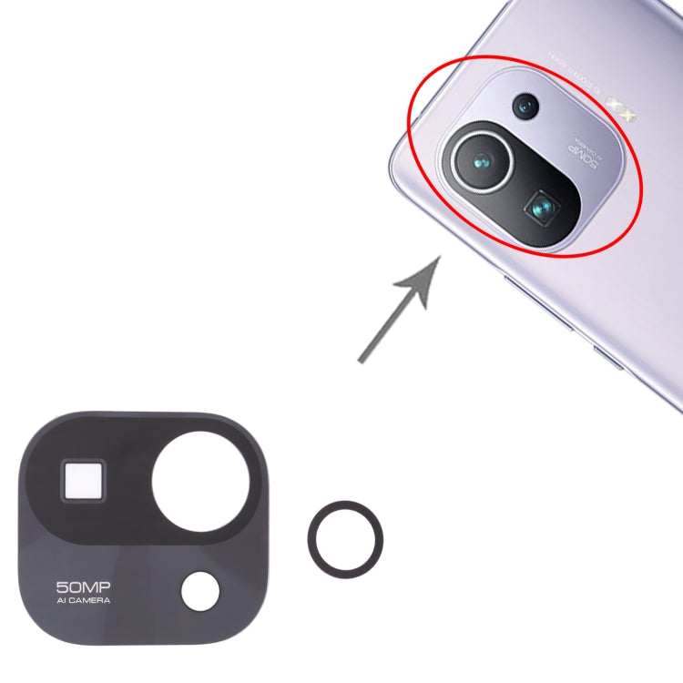 Objectif de caméra arrière 10 PCS pour Xiaomi Mi 11 Pro M2102K1AC