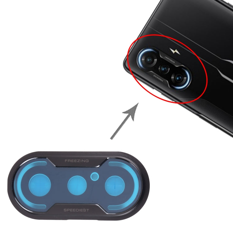 Cadre d'objectif de caméra arrière pour Xiaomi Redmi K40 Gaming / Poco F3 GT M2012K10C, M2104K10AC
