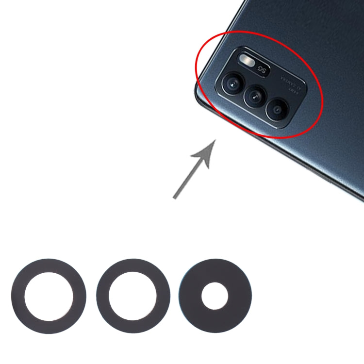 Objectif de caméra arrière pour OPPO Reno6 4G / Reno6 5G / Reno6 Z, 10 pièces