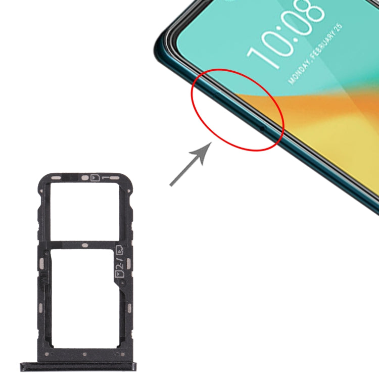 Tiroir Carte SIM + Tiroir Carte SIM / Tiroir Carte Micro SD pour ZTE Blade V10 Vita