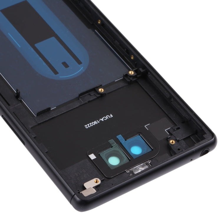 Couvercle arrière de la batterie pour Sony Xperia 8, avec cadre central et couvercle d'objectif d'appareil photo