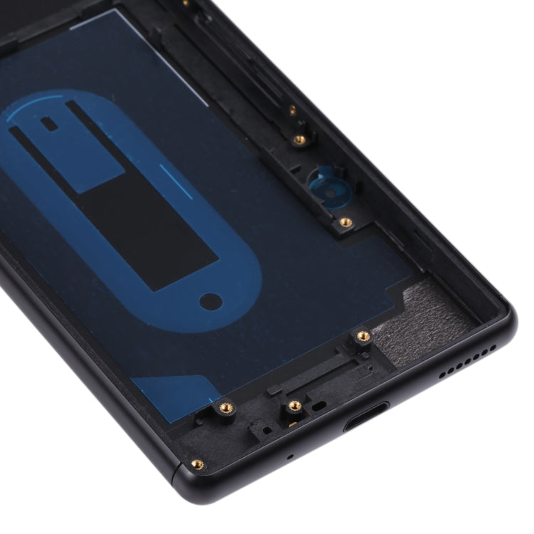 Couvercle arrière de la batterie pour Sony Xperia 8, avec cadre central et couvercle d'objectif d'appareil photo