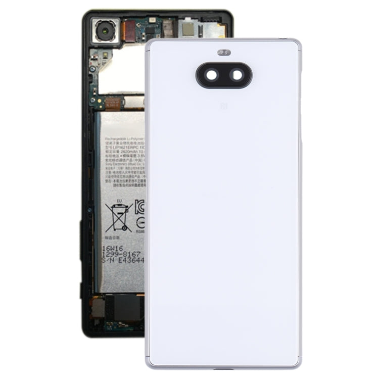 Couvercle arrière de la batterie pour Sony Xperia 8, avec cadre central et couvercle d'objectif d'appareil photo