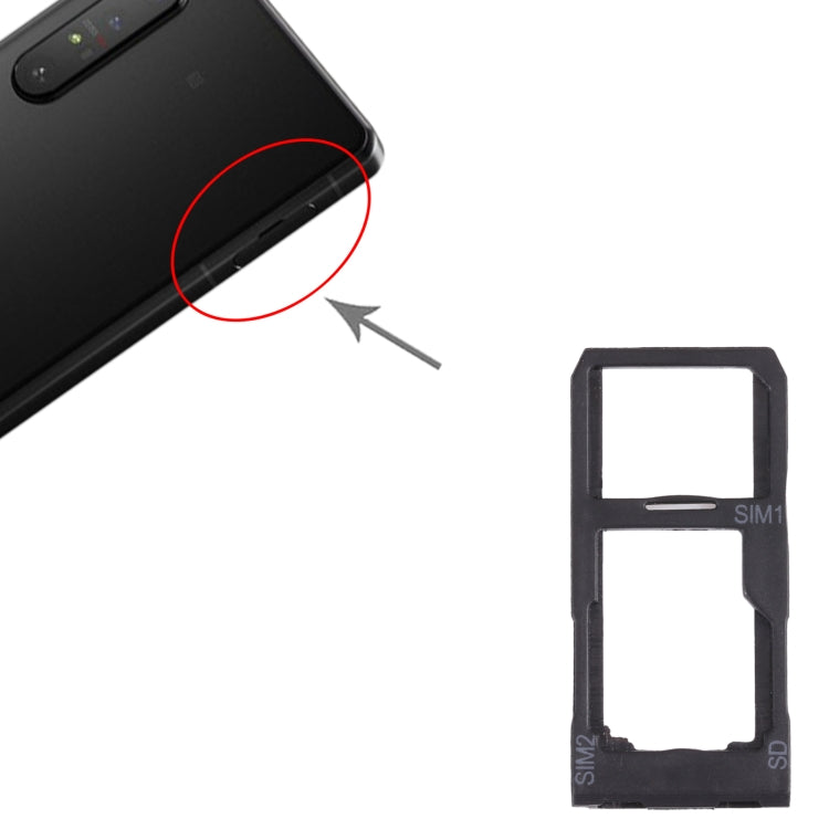 Plateau pour carte SIM + plateau pour carte SIM / plateau pour carte Micro SD pour Sony Xperia 1 II / Xperia 5 II / Xperia 10 II