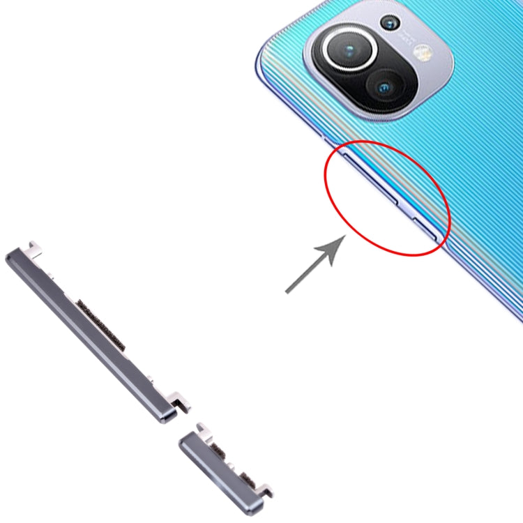 Bouton d'alimentation et bouton de contrôle du volume pour Xiaomi Mi 11 M2011K2C M2011K2G