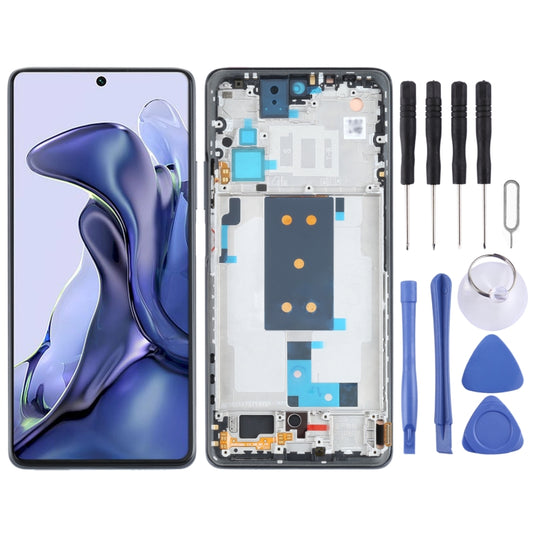 Écran LCD d'origine en matériau OLED et ensemble complet de numériseur avec cadre pour Xiaomi Mi 11T / 11T Pro