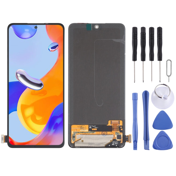 Matériau Super AMOLED Écran LCD et numériseur d'origine Assemblage complet pour Xiaomi Redmi Note 11 Pro 4G / Redmi Note 11 Pro 5G / Redmi Note 11 Pro+ 5G (Inde) / Redmi Note 11E Pro 5G / Redmi Note 11 Pro+ 5G