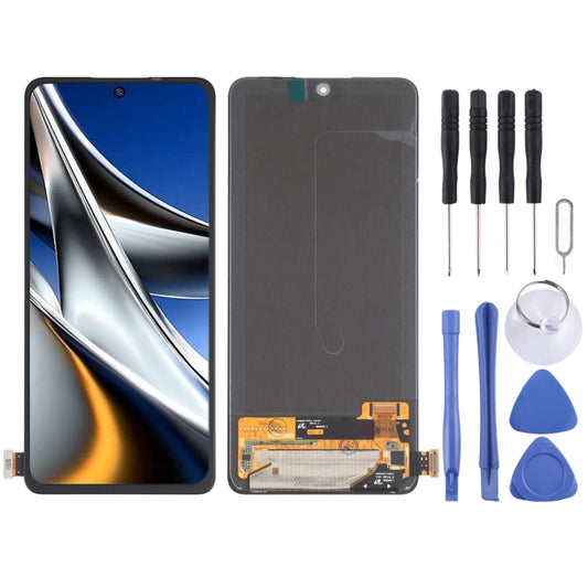 Matériau AMOLED Écran LCD d'origine et numériseur Assemblage complet pour Xiaomi Poco X4 Pro 5G