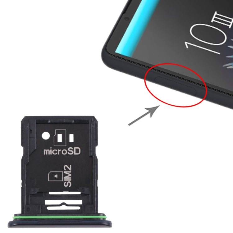 Plateau de carte SIM d'origine + plateau de carte SIM / plateau de carte Micro SD pour Sony Xperia 10 III