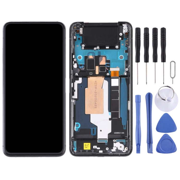 Écran LCD matériel AMOLED 90Hz et numériseur assemblage complet avec cadre pour Asus Zenfone 7 Pro / Zenfone 7 ZS670KS ZS671KS