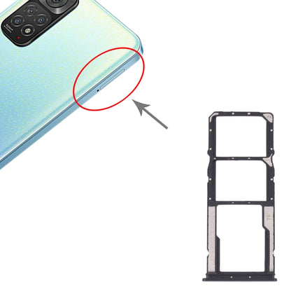 Tiroir Carte SIM + Tiroir Carte SIM + Tiroir Carte Micro SD pour Xiaomi Redmi Note 11 4G / Redmi Note 11S 4G