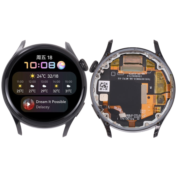 Écran LCD d'origine et numériseur complet avec cadre pour Huawei Watch 3