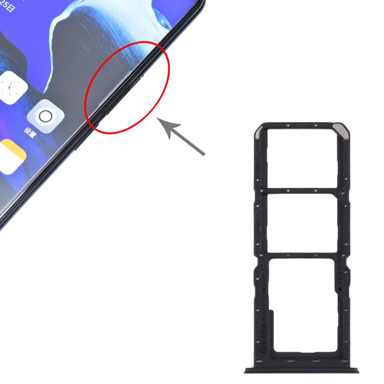 Pour OPPO Reno2 Z/Reno2 F Plateau de carte SIM + Plateau de carte SIM + Plateau de carte Micro SD