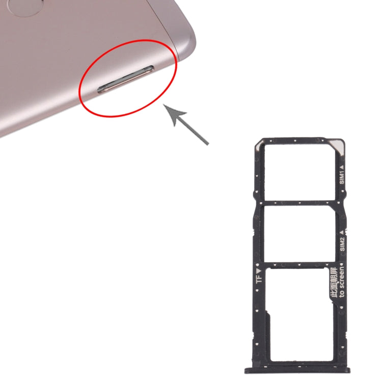 Tiroir Carte SIM + Tiroir Carte SIM + Tiroir Carte Micro SD pour Honor 7C, For Honor 7C