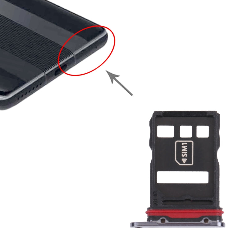 Tiroir Carte SIM + Tiroir Carte NM pour Huawei Mate 40 RS Porsche Design