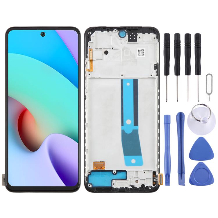Écran LCD AMOLED d'origine et numériseur complet avec cadre pour Xiaomi Redmi Note 11 4G 2201117TG