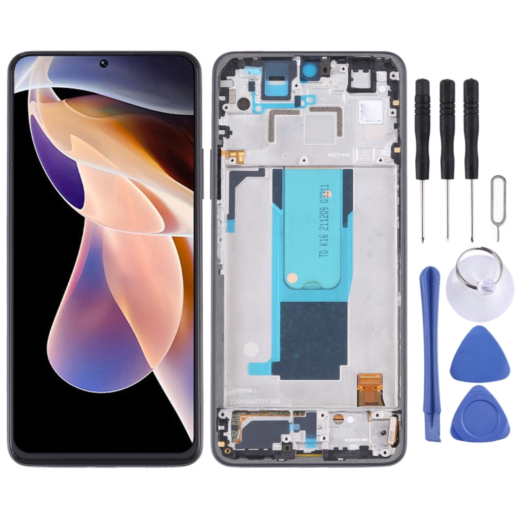 Écran LCD d'origine et numériseur complet avec cadre pour Xiaomi Redmi Note 11 Pro Chine/Redmi Note 11 Pro+ 5G/11i/11i HyperCharge