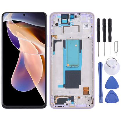 Écran LCD d'origine et numériseur complet avec cadre pour Xiaomi Redmi Note 11 Pro Chine/Redmi Note 11 Pro+ 5G/11i/11i HyperCharge