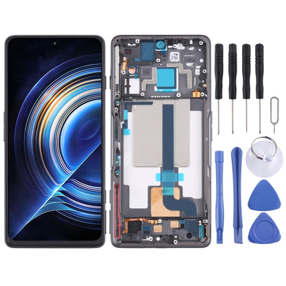 Écran LCD d'origine et numériseur complet avec cadre pour Xiaomi Redmi K50 Gaming/Poco F4 GT