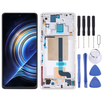 Écran LCD d'origine et numériseur complet avec cadre pour Xiaomi Redmi K50 Gaming/Poco F4 GT
