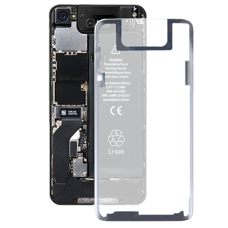 Cache arrière de batterie transparent avec adhésif pour Asus Zenfone 6 ZS630KL