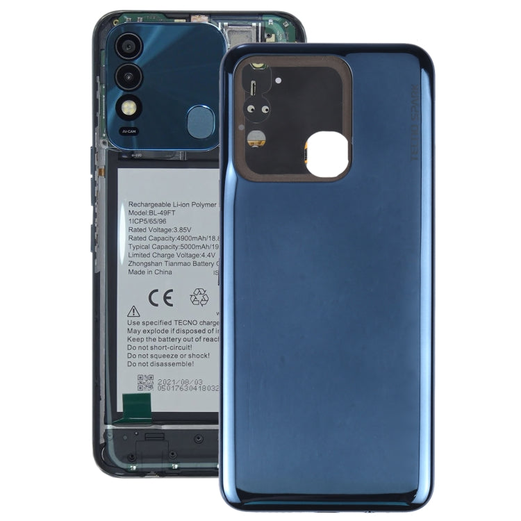 Couvercle arrière de batterie d'origine pour Tecno Spark 8T KG6p
