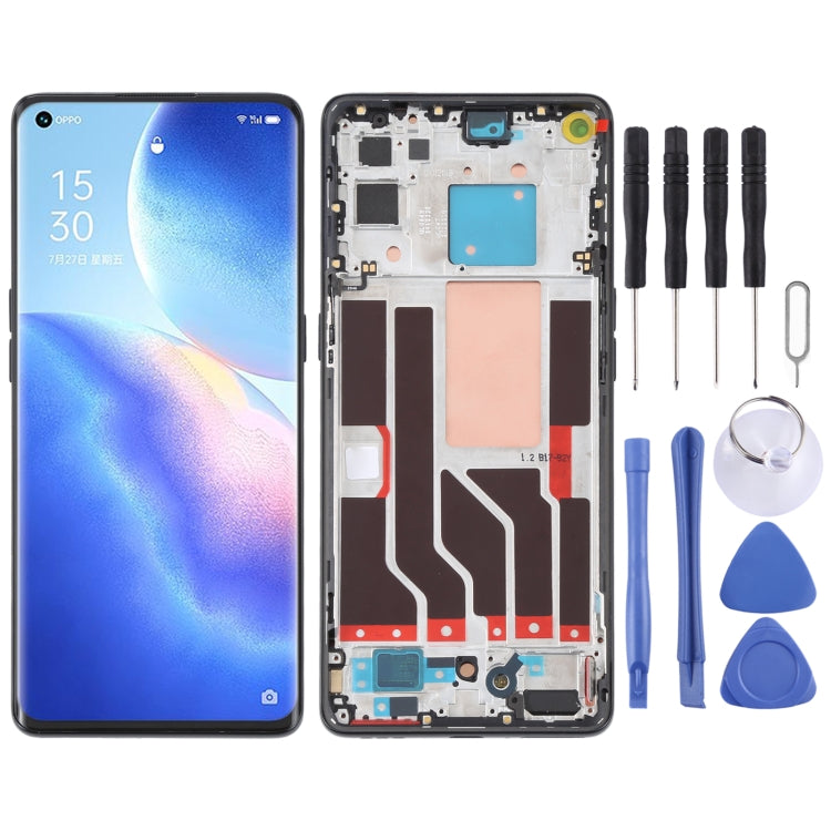 Écran LCD d'origine et numériseur complet avec cadre pour OPPO Reno5 Pro 5G