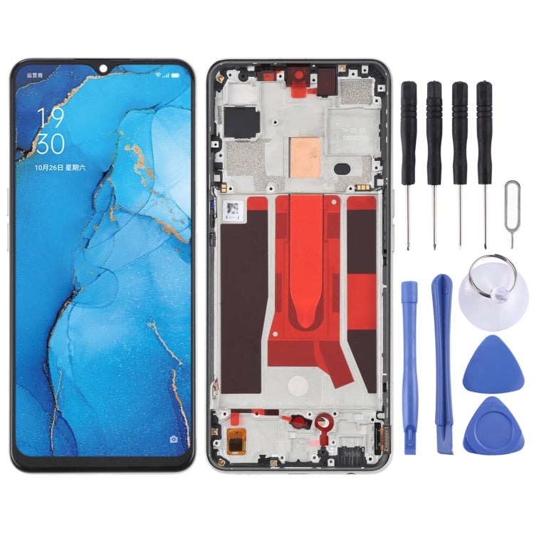 Écran LCD d'origine et numériseur, assemblage complet avec cadre, pour OPPO Reno3 5G/Reno3 Youth/F15/Find X2 Lite/K7 5G