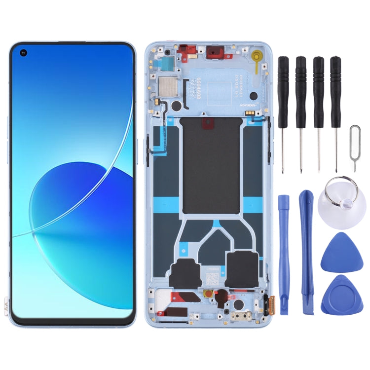 Écran LCD d'origine et numériseur, assemblage complet avec cadre pour OPPO Reno6 5G PEQM00 CPH2251